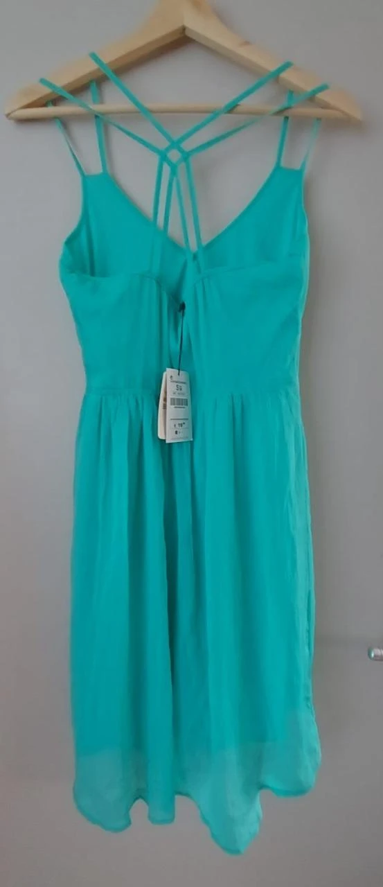 Bershka vestido/túnica turquesa, tamanho P – photo 4